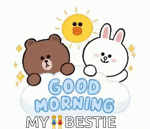Good morning brown bear and cony bunny