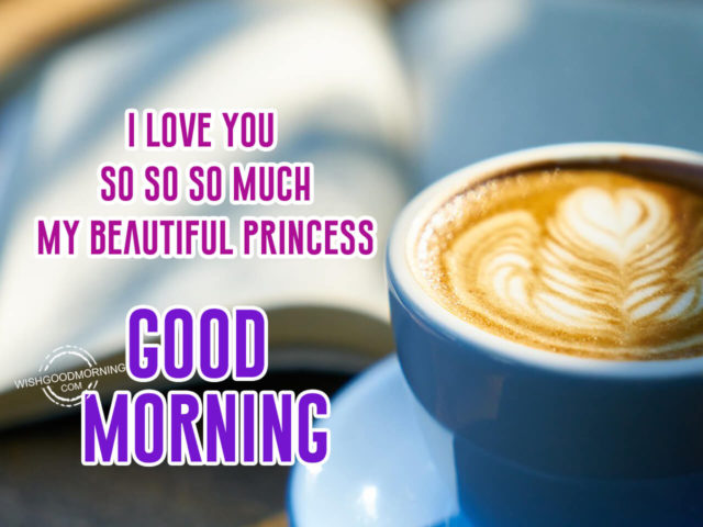 I love you so much good morning my princess