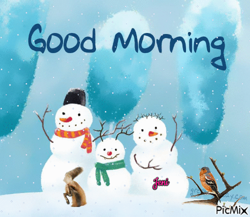379661 Snow Family Good Morning Gif