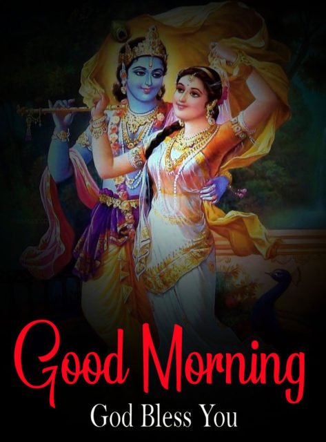 Beautiful Radha Krishna Good Morning Images Photo For Download