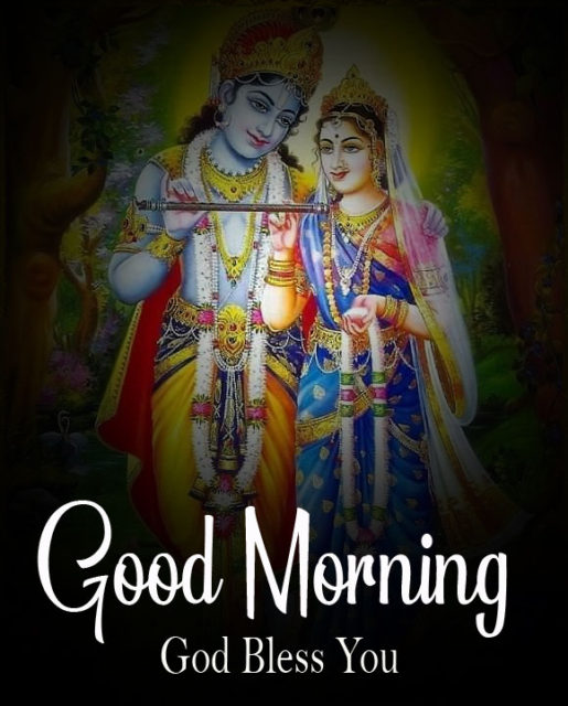 Beautiful Radha Krishna Good Morning Images Pics 2021