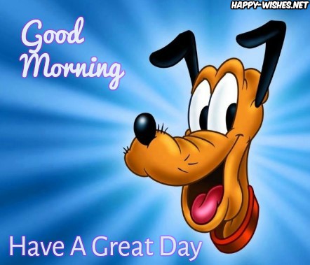 Good Morning Cartoon Images With Pluto Dog Photo