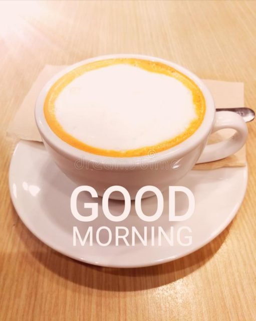 Good Morning Tea Cup Hot Drink Milk White Water 152133347