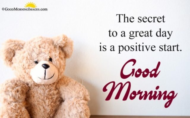 18 185557 Positive Good Morning Quote With Full Hd Teddy