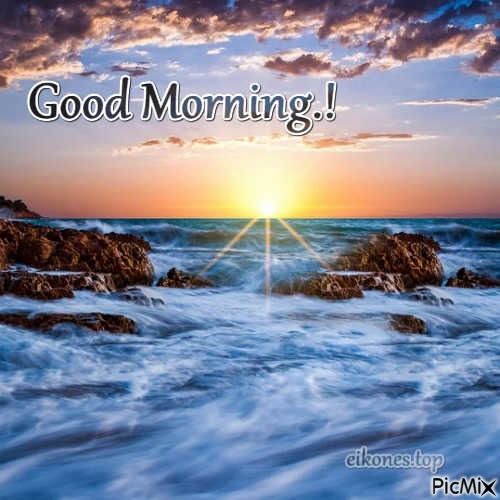 377807 Ocean Sunrise Good Morning Quote