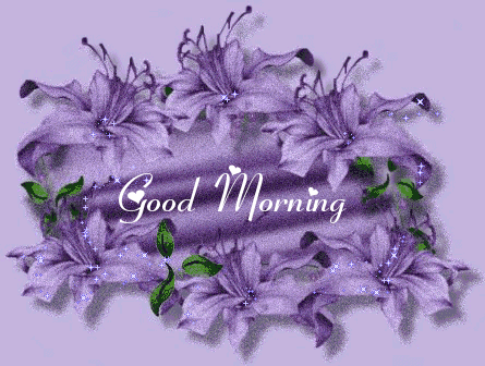 Good Morning With Purple Glitter