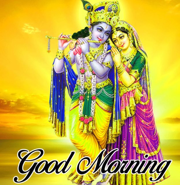 Images With Yellow Background Good Morning Radhe Krishna Hd Download
